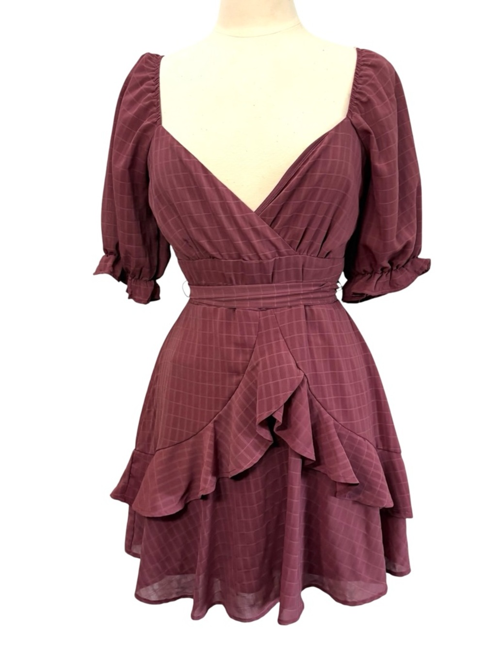Trixxi Dusty Rose Ruffle Dress Size Medium